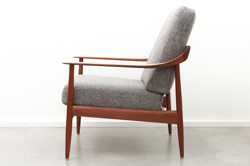 Easy Chair KNOLL Antimott, graumeliert, 1960er